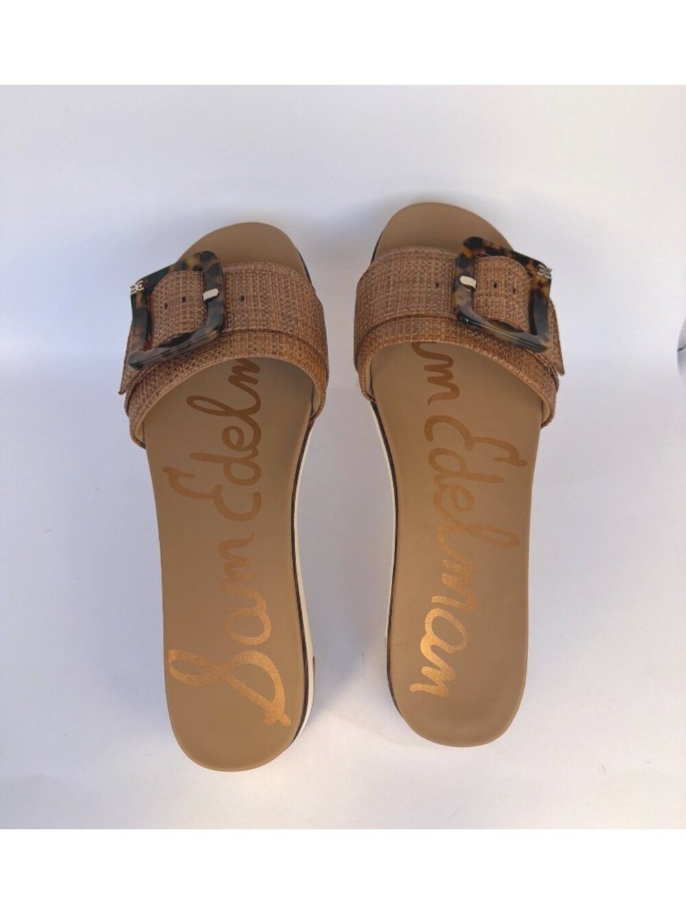 Sam Edelman Ariane Woven Sandals Brown Slides Women Size 12 - Picture 3 of 12